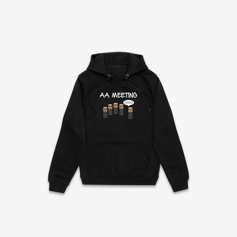 AA Meeting Hoodie - Black