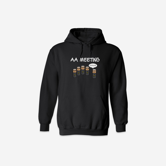 AA Meeting Hoodie - Black