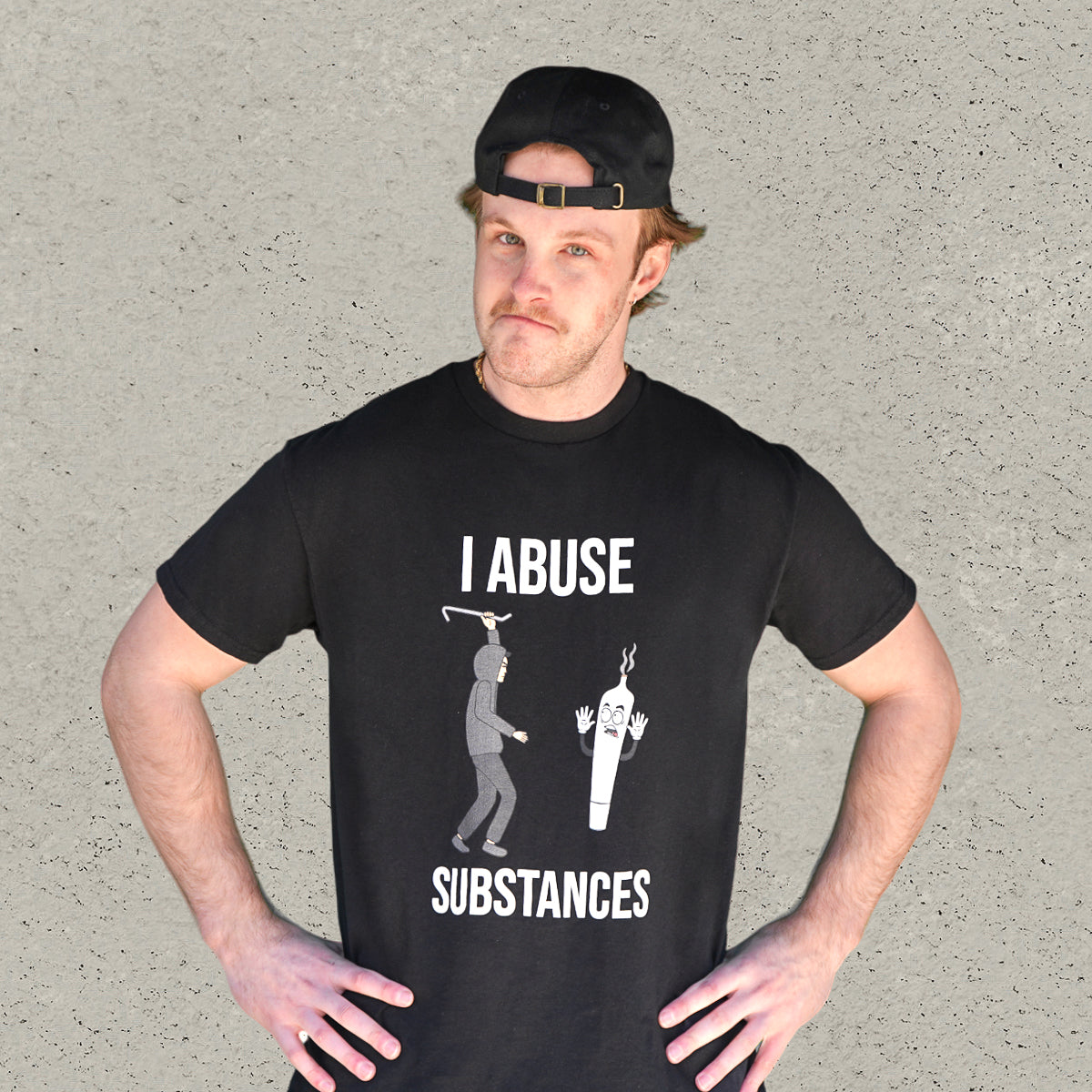 I Abuse Substances T-Shirt - Black