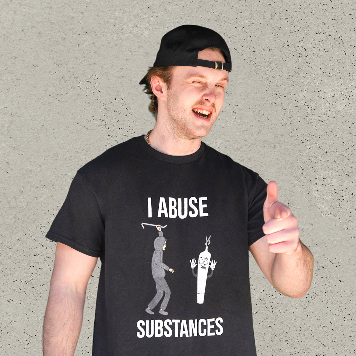 I Abuse Substances T-Shirt - Black