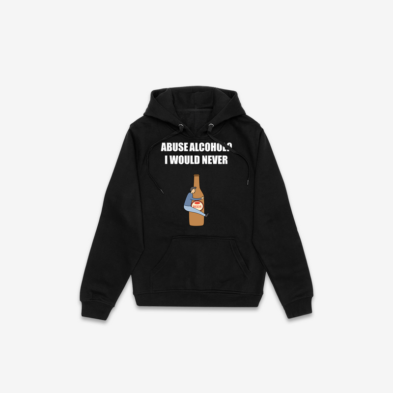 Abuse Alchohol Hoodie - Black