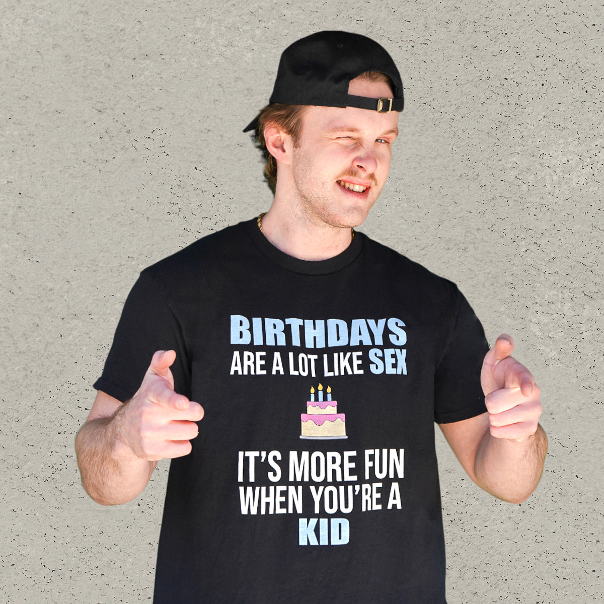 Birthdays Are Like Sex T-Shirt - Black