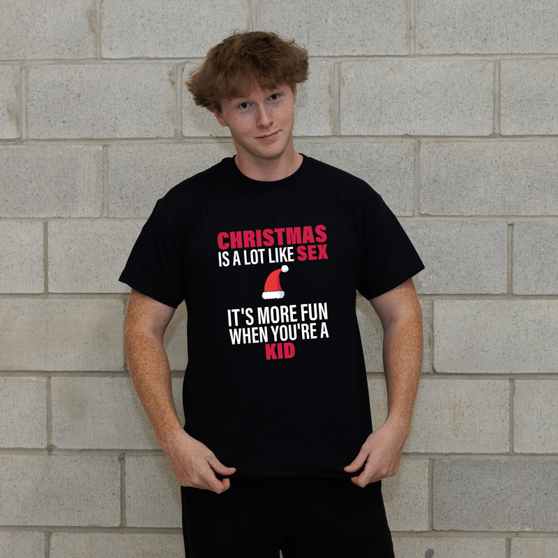 Christmas is Like Sex T-shirt - Black