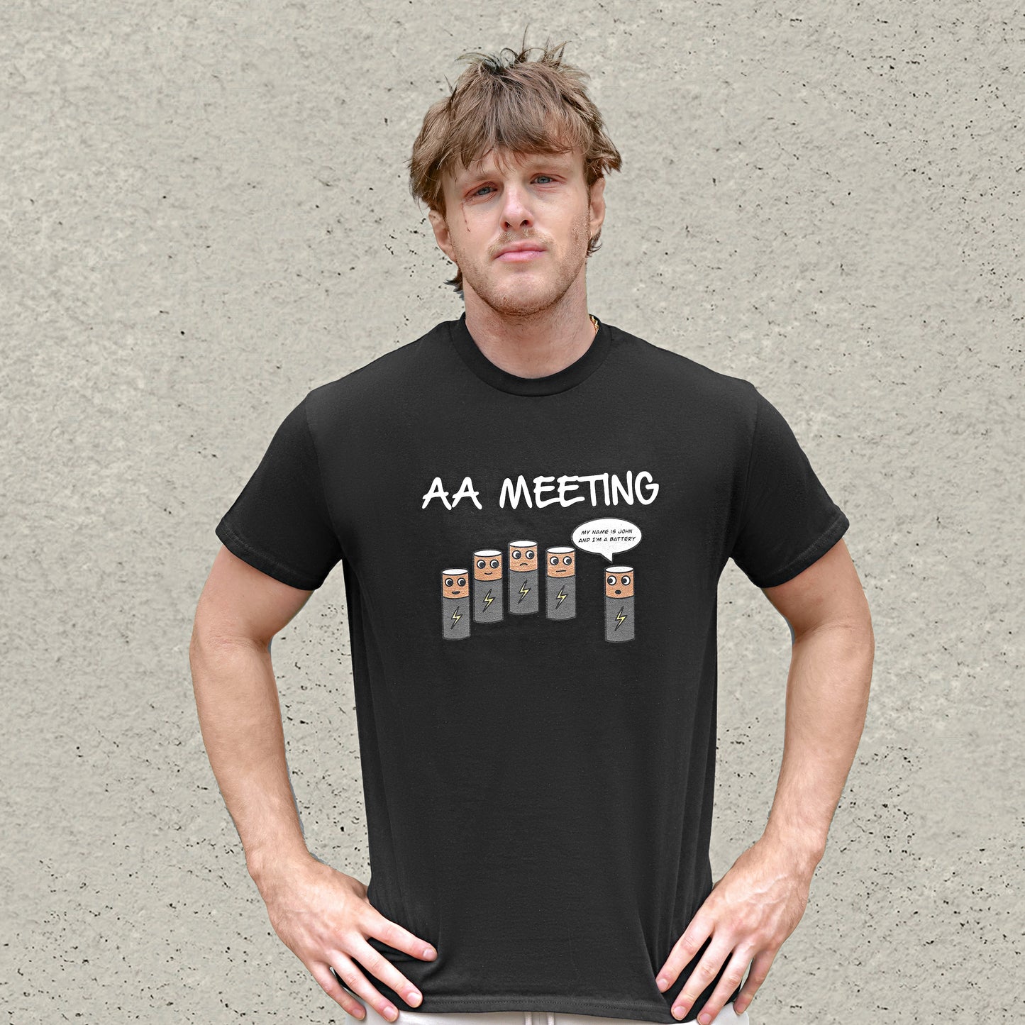 AA Meeting T-Shirt - Black