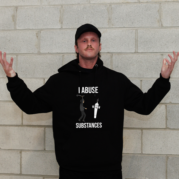 I Abuse Substances Hoodie - Black