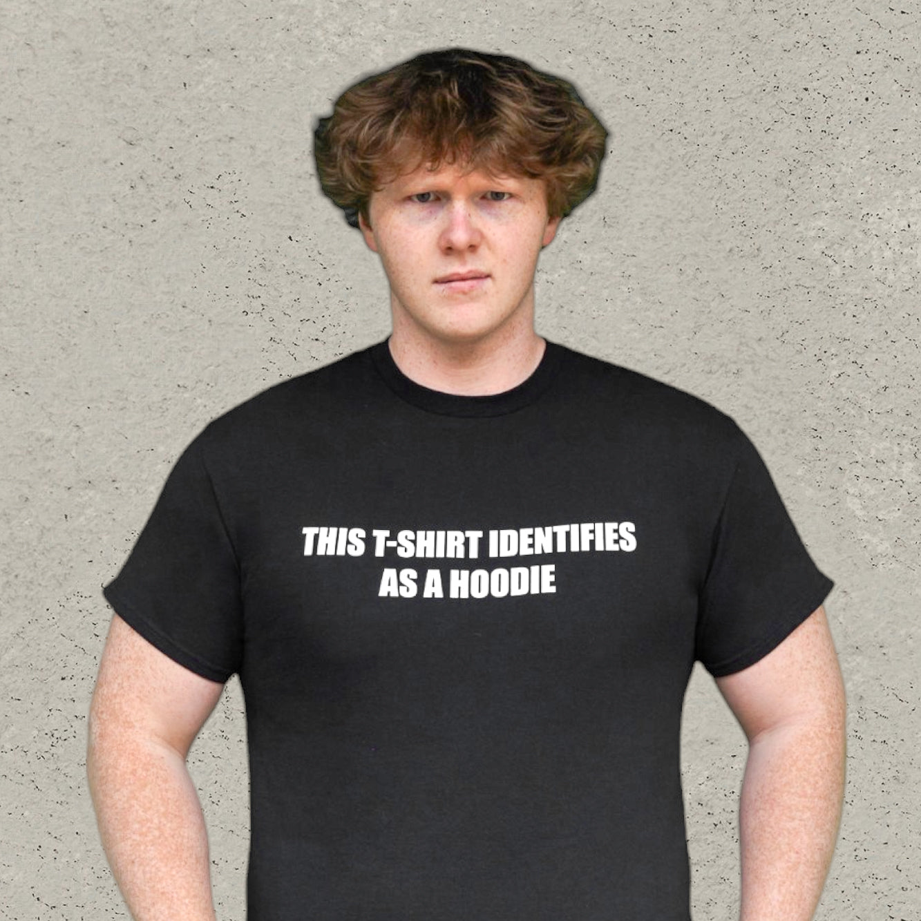 T-Shirt Identifies As a Hoodie T-Shirt - Black